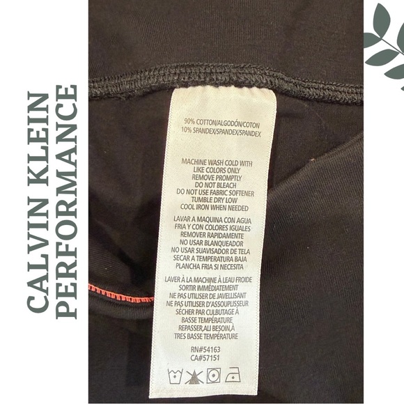 🛍️3/$40 Calvin Klein Performance Black Cropped Leggings | Size Medium - Picture 7 of 7